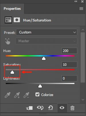 Modify the Saturation Value According to Make the Eye Color Natural