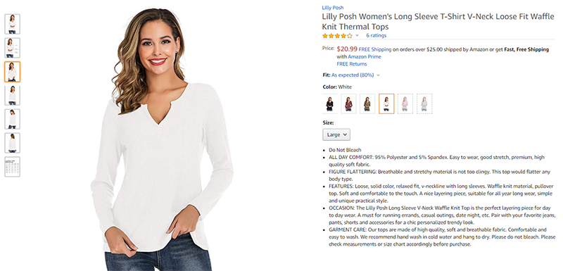 Additional Images Requirements on a Product Listing