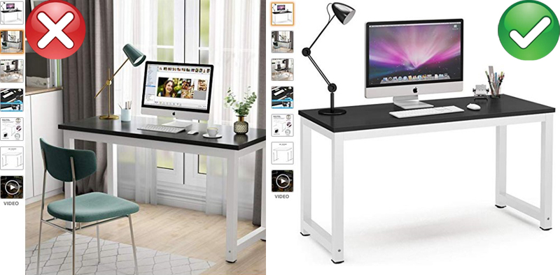 Do and Don't example for product images