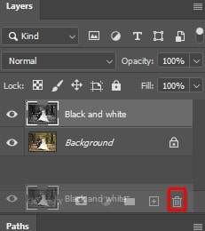 Black and white layer
