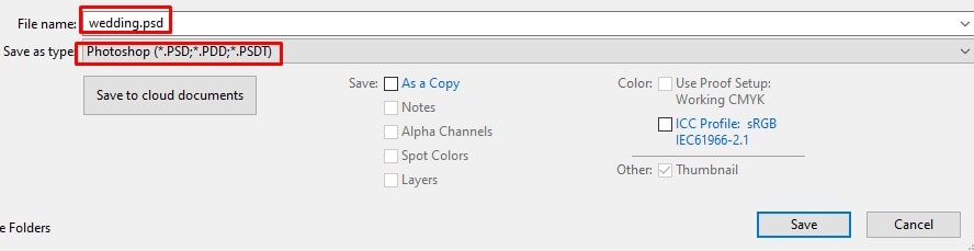 change the Image PSD Format