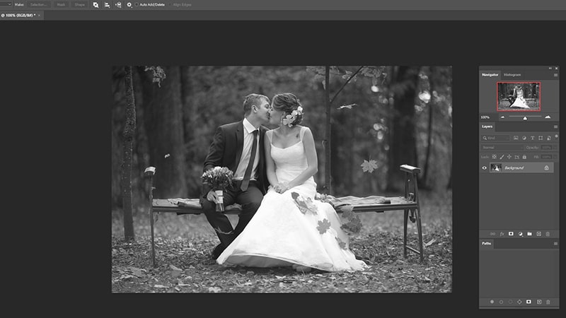 desaturating the picture color