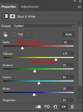turning off the adjustment layer