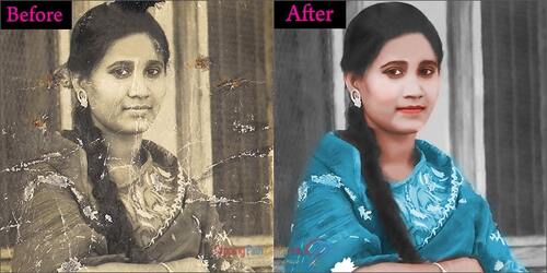 Colorization or Recolor of Black and White Photo