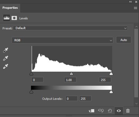 level dialog box opened