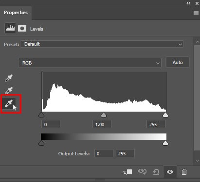 open the White Point Eyedropper again