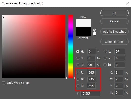 the Color Picker option