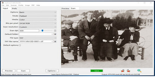 scan and restore old photo