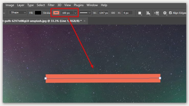 change color in the stroke color option