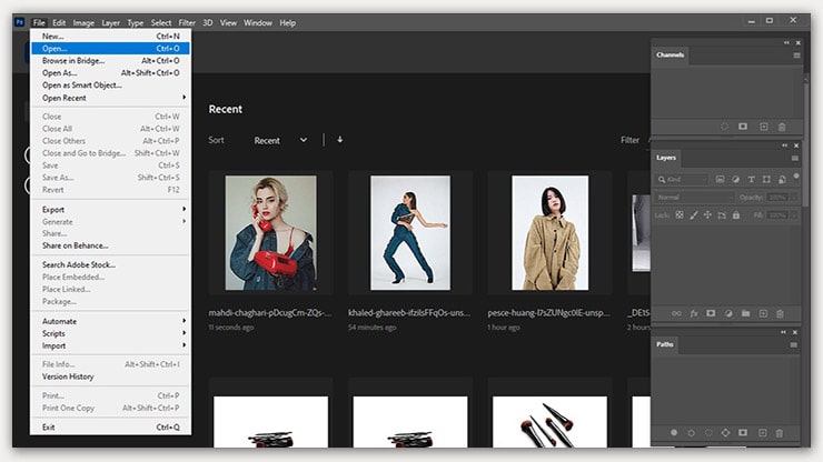 Open the Photo for Clipping Mask