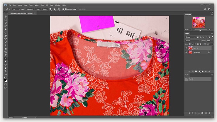 cut out additional clothing