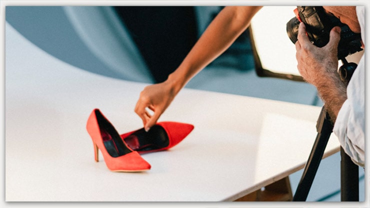 Shoe product photography