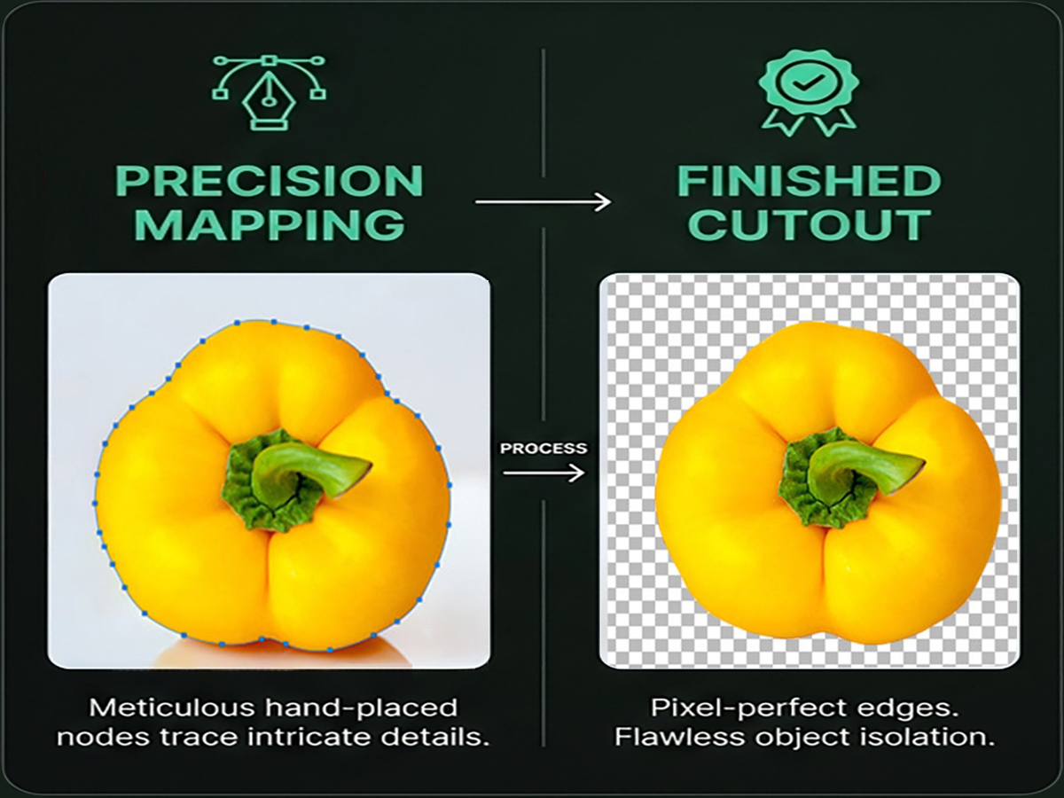 Professional clipping path service example