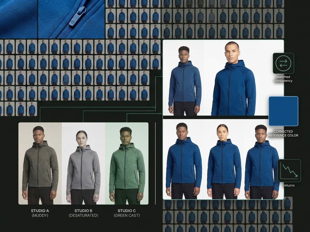 Consistent color correction across an apparel catalog