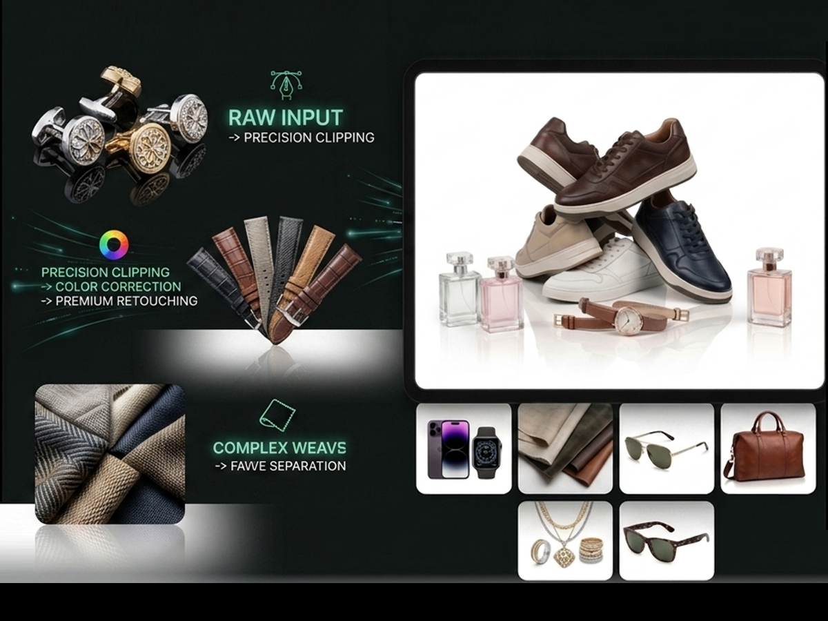 Product catalog with consistent drop shadows