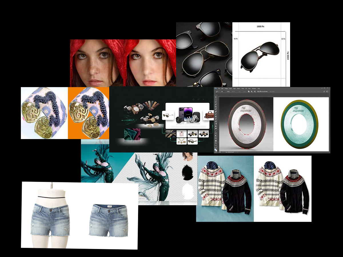 Product images before and after professional editing by Clipping Path Center