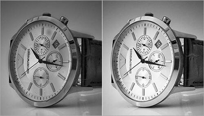 Watch photo editing service — dial glare removed and metal detail cleaned