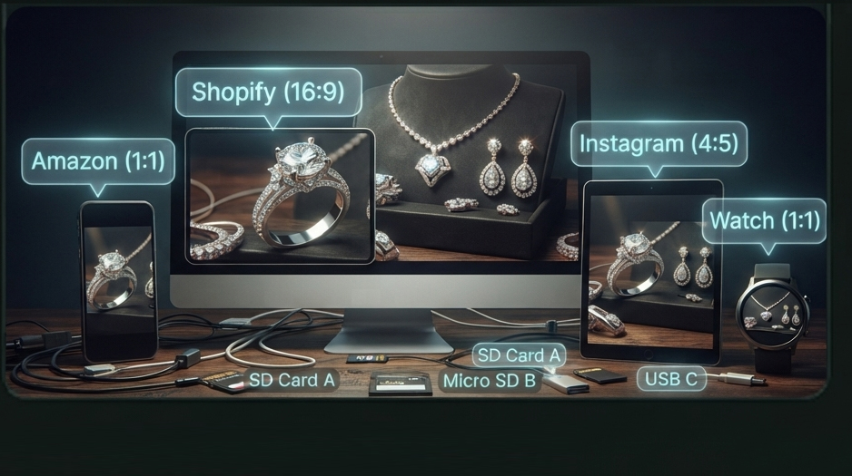 One catalog being prepared for several marketplaces at once