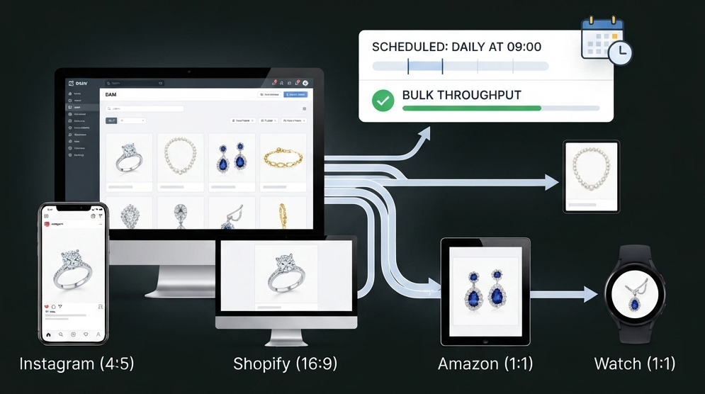 A whole catalog scheduled for editing across multiple platforms