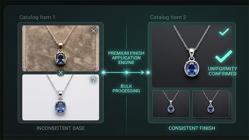 Applying a consistent premium finish to jewelry