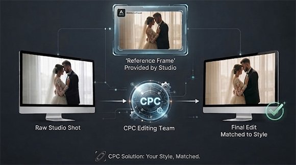 An edit matched to a studio's own reference frame