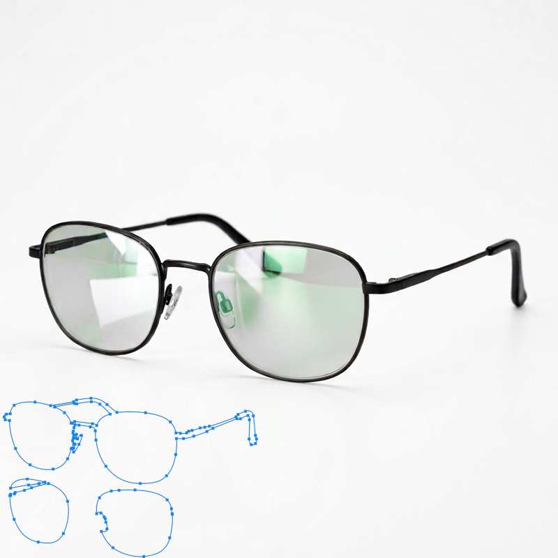 Deep Etching before editing — Eyewear example